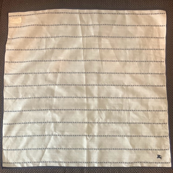 NWT Burberry scarf (navy & white) - Picture 4 of 10